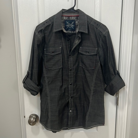 Shirts | Dark Grey Button Down | Poshmark